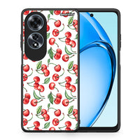 Thumbnail for Θήκη Oppo A60 4G Cherry Summer από τη Smartfits με σχέδιο στο πίσω μέρος και μαύρο περίβλημα | Oppo A60 4G Cherry Summer case with colorful back and black bezels