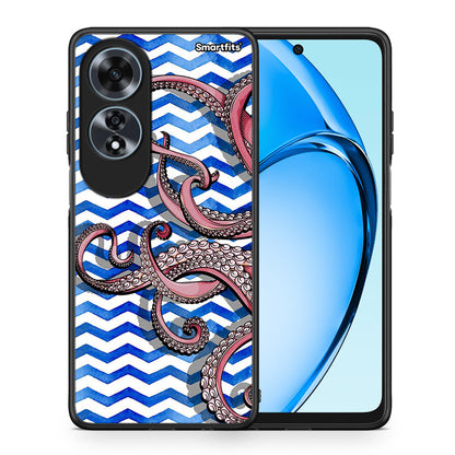 Θήκη Oppo A60 4G Chevron Devilfish από τη Smartfits με σχέδιο στο πίσω μέρος και μαύρο περίβλημα | Oppo A60 4G Chevron Devilfish case with colorful back and black bezels