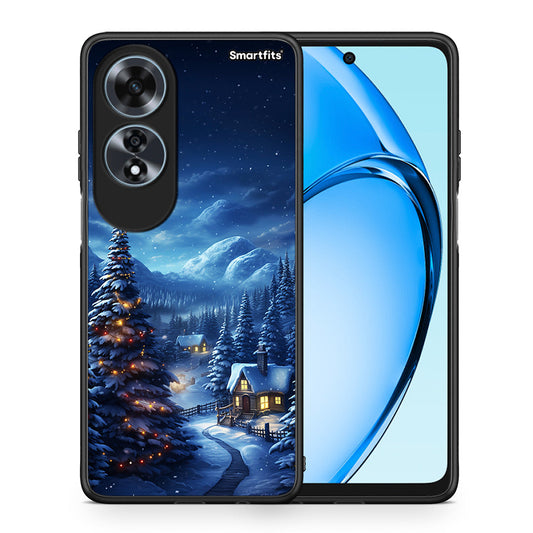 Θήκη Oppo A60 4G Christmas Scenery από τη Smartfits με σχέδιο στο πίσω μέρος και μαύρο περίβλημα | Oppo A60 4G Christmas Scenery case with colorful back and black bezels