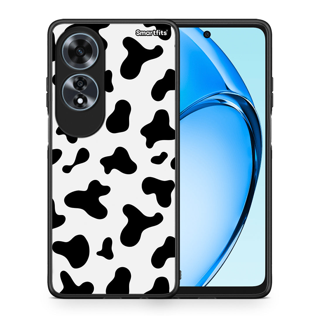 Θήκη Oppo A60 4G Cow Print από τη Smartfits με σχέδιο στο πίσω μέρος και μαύρο περίβλημα | Oppo A60 4G Cow Print case with colorful back and black bezels