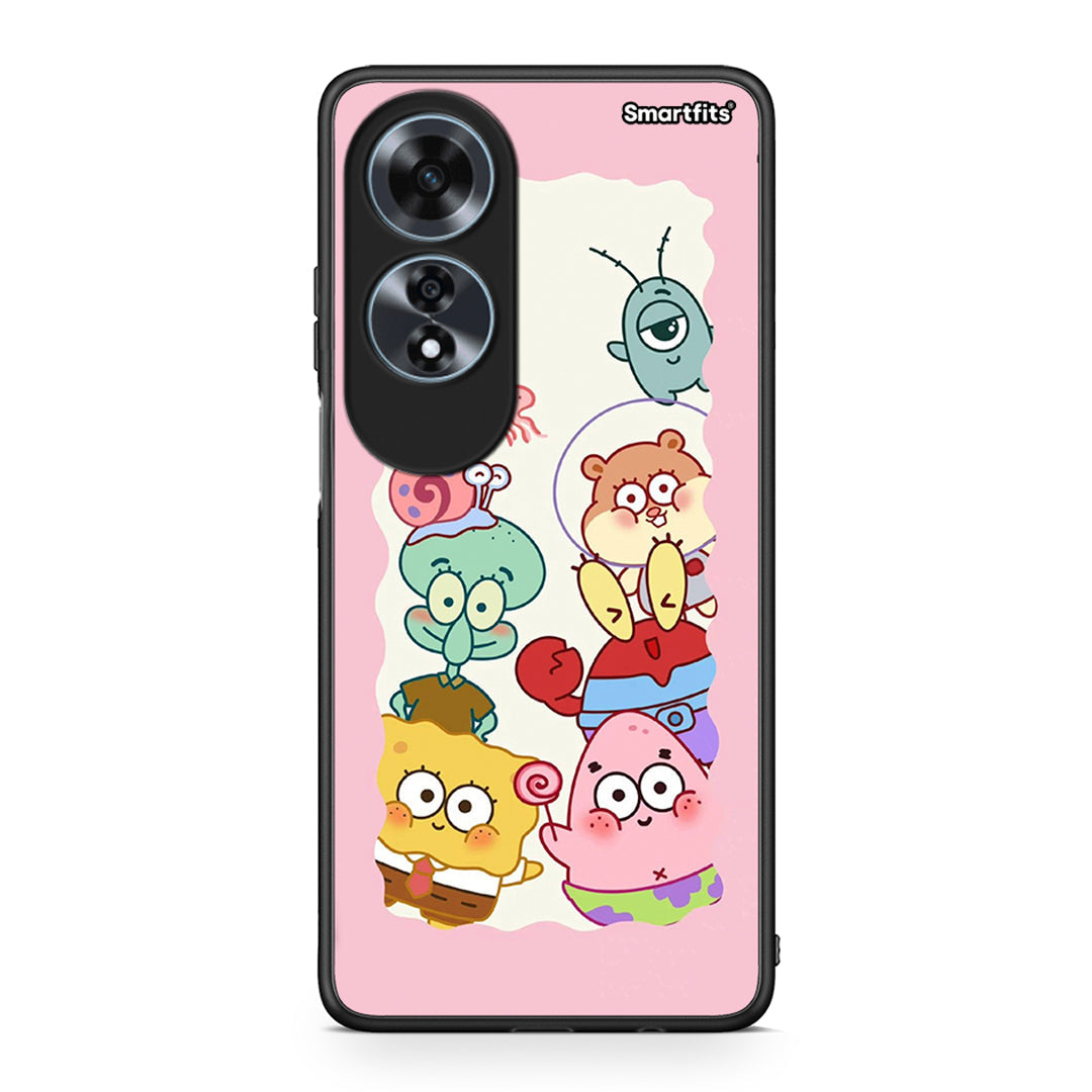 Oppo A60 4G Cute Companion θήκη από τη Smartfits με σχέδιο στο πίσω μέρος και μαύρο περίβλημα | Smartphone case with colorful back and black bezels by Smartfits