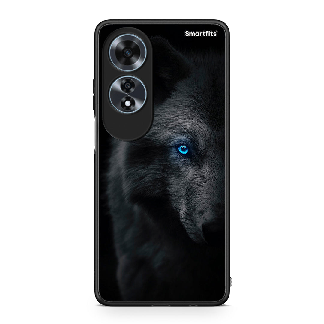 Oppo A60 4G Dark Wolf θήκη από τη Smartfits με σχέδιο στο πίσω μέρος και μαύρο περίβλημα | Smartphone case with colorful back and black bezels by Smartfits