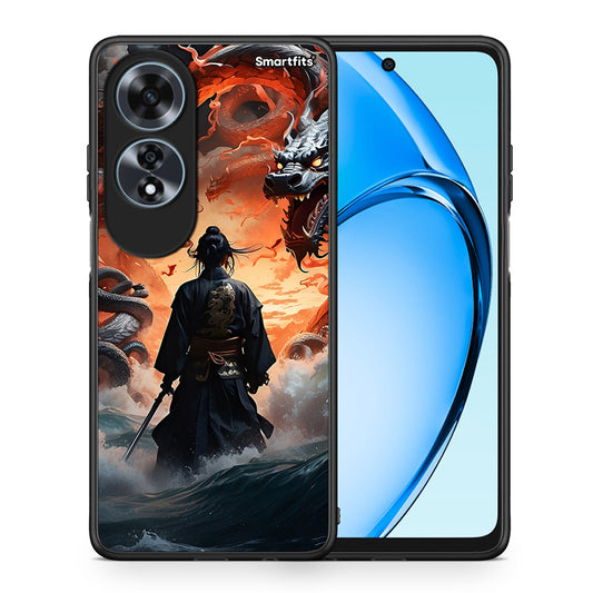 Θήκη Oppo A60 4G Dragons Fight από τη Smartfits με σχέδιο στο πίσω μέρος και μαύρο περίβλημα | Oppo A60 4G Dragons Fight case with colorful back and black bezels