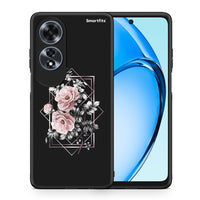 Thumbnail for Θήκη Oppo A60 4G Frame Flower από τη Smartfits με σχέδιο στο πίσω μέρος και μαύρο περίβλημα | Oppo A60 4G Frame Flower case with colorful back and black bezels