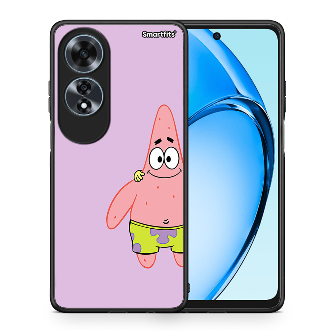 Θήκη Oppo A60 4G Friends Patrick από τη Smartfits με σχέδιο στο πίσω μέρος και μαύρο περίβλημα | Oppo A60 4G Friends Patrick case with colorful back and black bezels