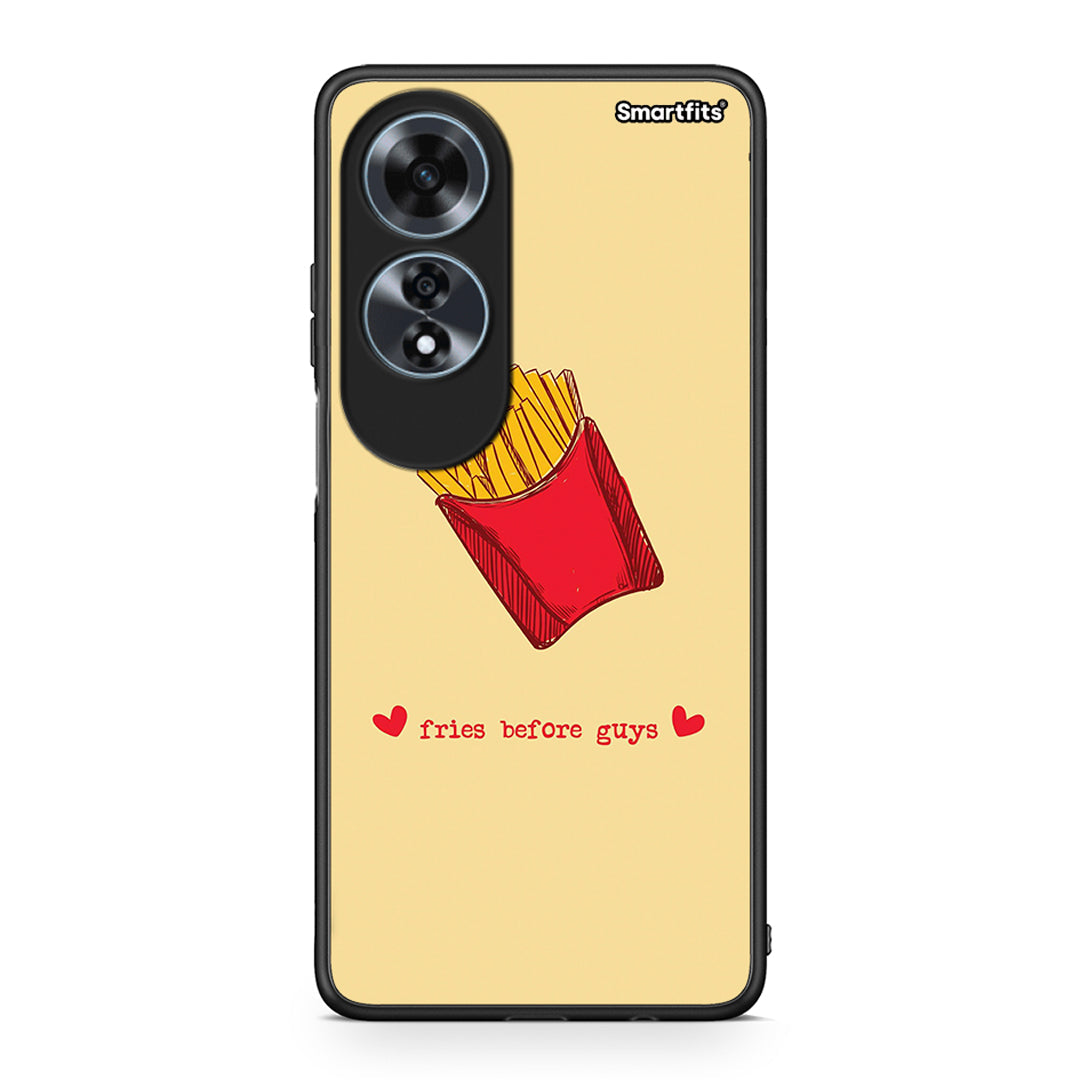 Oppo A60 4G Fries Before Guys Θήκη Αγίου Βαλεντίνου από τη Smartfits με σχέδιο στο πίσω μέρος και μαύρο περίβλημα | Smartphone case with colorful back and black bezels by Smartfits