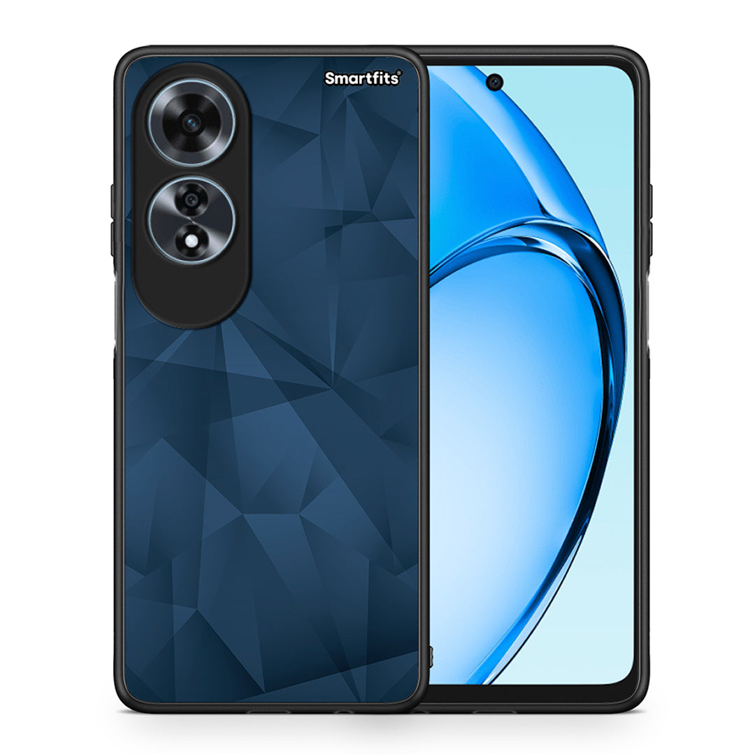 Θήκη Oppo A60 4G Blue Abstract Geometric από τη Smartfits με σχέδιο στο πίσω μέρος και μαύρο περίβλημα | Oppo A60 4G Blue Abstract Geometric case with colorful back and black bezels