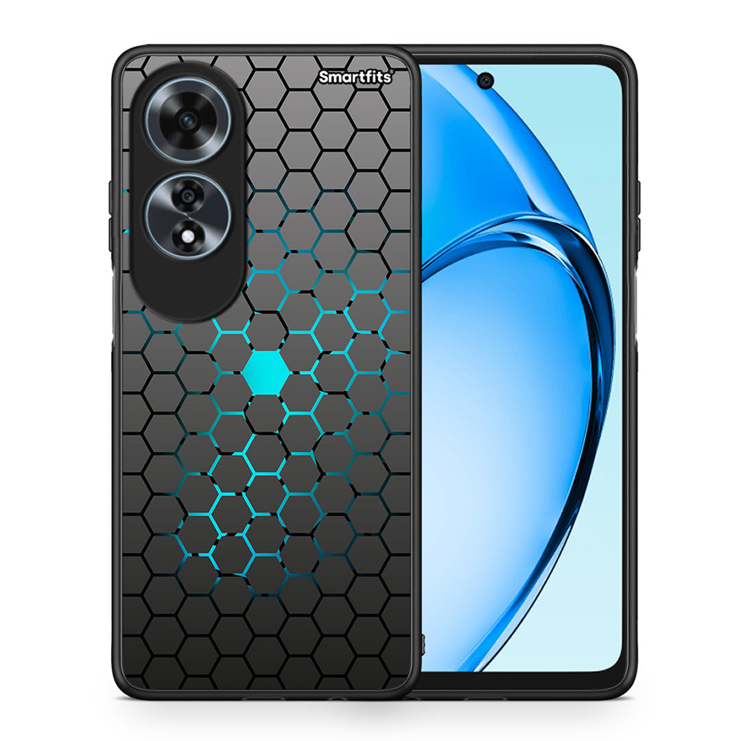 Θήκη Oppo A60 4G Hexagonal Geometric από τη Smartfits με σχέδιο στο πίσω μέρος και μαύρο περίβλημα | Oppo A60 4G Hexagonal Geometric case with colorful back and black bezels