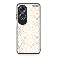 Thumbnail for 111 - Oppo A60 4G Luxury White Geometric case, cover, bumper