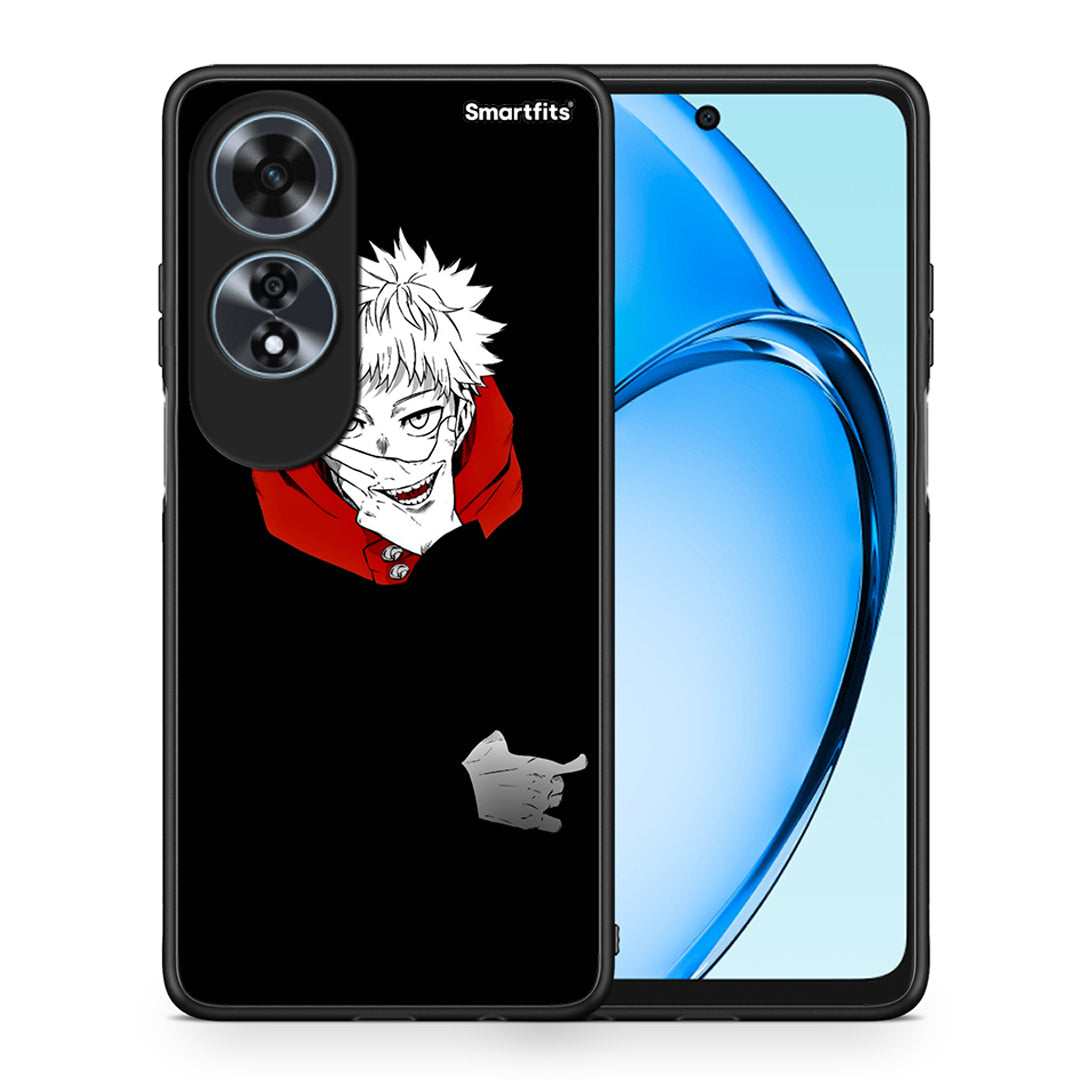 Θήκη Oppo A60 4G Itadori Anime από τη Smartfits με σχέδιο στο πίσω μέρος και μαύρο περίβλημα | Oppo A60 4G Itadori Anime case with colorful back and black bezels