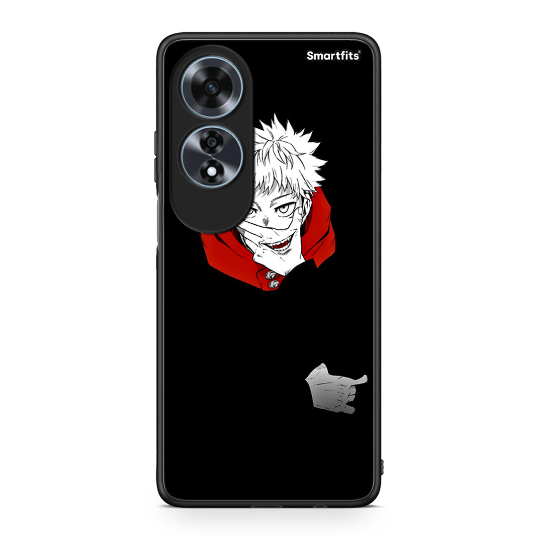 Oppo A60 4G Itadori Anime θήκη από τη Smartfits με σχέδιο στο πίσω μέρος και μαύρο περίβλημα | Smartphone case with colorful back and black bezels by Smartfits