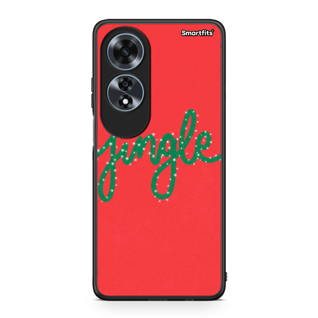 Oppo A60 4G Jingle Xmas θήκη από τη Smartfits με σχέδιο στο πίσω μέρος και μαύρο περίβλημα | Smartphone case with colorful back and black bezels by Smartfits