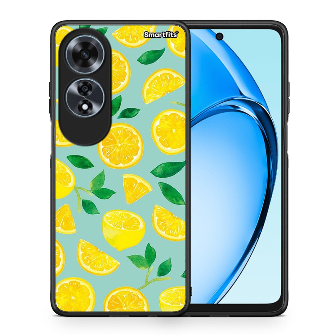 Θήκη Oppo A60 4G Lemons από τη Smartfits με σχέδιο στο πίσω μέρος και μαύρο περίβλημα | Oppo A60 4G Lemons case with colorful back and black bezels