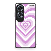 Thumbnail for Oppo A60 4G Lilac Hearts θήκη από τη Smartfits με σχέδιο στο πίσω μέρος και μαύρο περίβλημα | Smartphone case with colorful back and black bezels by Smartfits