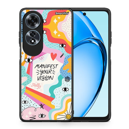 Θήκη Oppo A60 4G Manifest Your Vision από τη Smartfits με σχέδιο στο πίσω μέρος και μαύρο περίβλημα | Oppo A60 4G Manifest Your Vision case with colorful back and black bezels