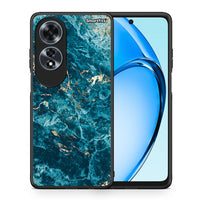 Thumbnail for Θήκη Oppo A60 4G Marble Blue από τη Smartfits με σχέδιο στο πίσω μέρος και μαύρο περίβλημα | Oppo A60 4G Marble Blue case with colorful back and black bezels