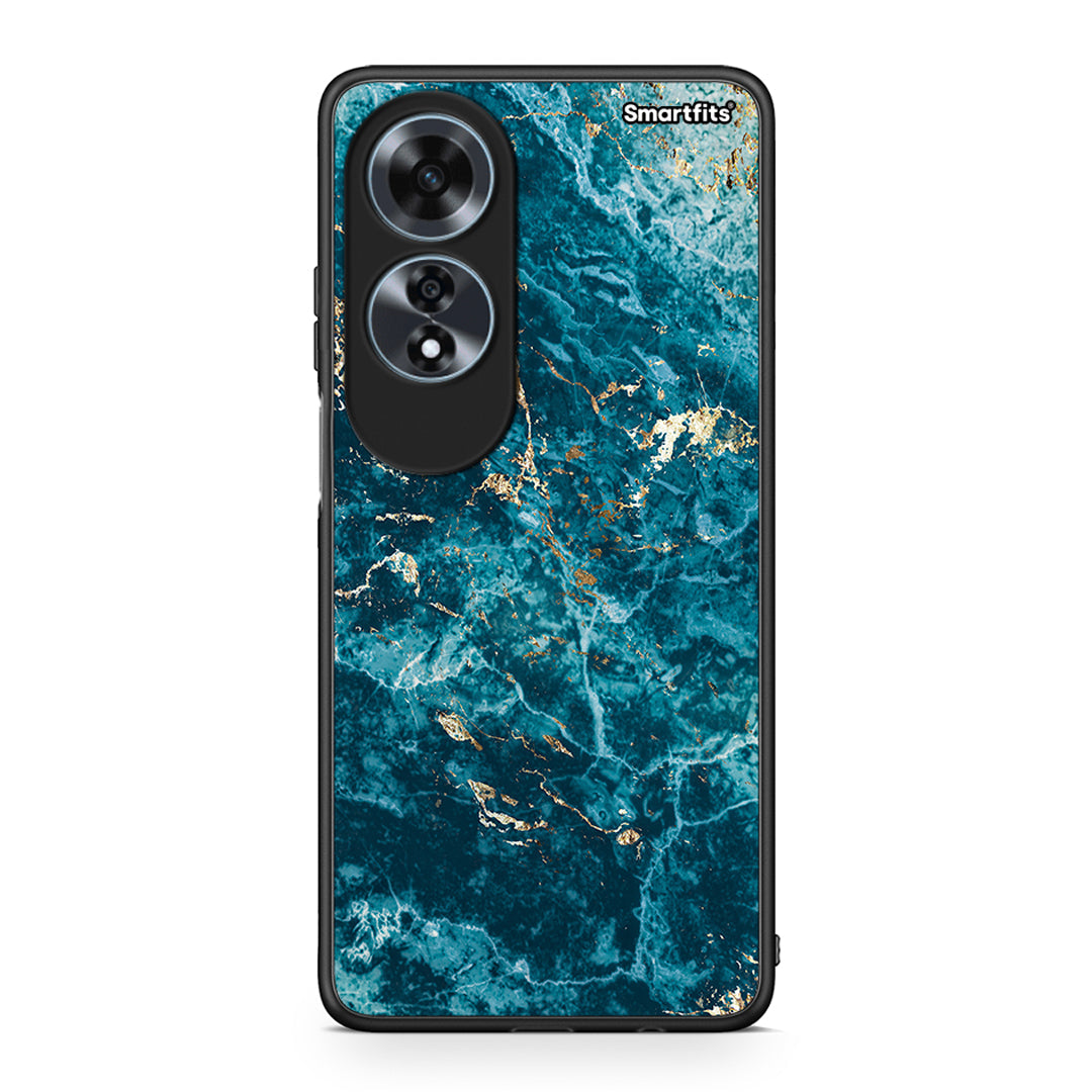 Oppo A60 4G Marble Blue θήκη από τη Smartfits με σχέδιο στο πίσω μέρος και μαύρο περίβλημα | Smartphone case with colorful back and black bezels by Smartfits