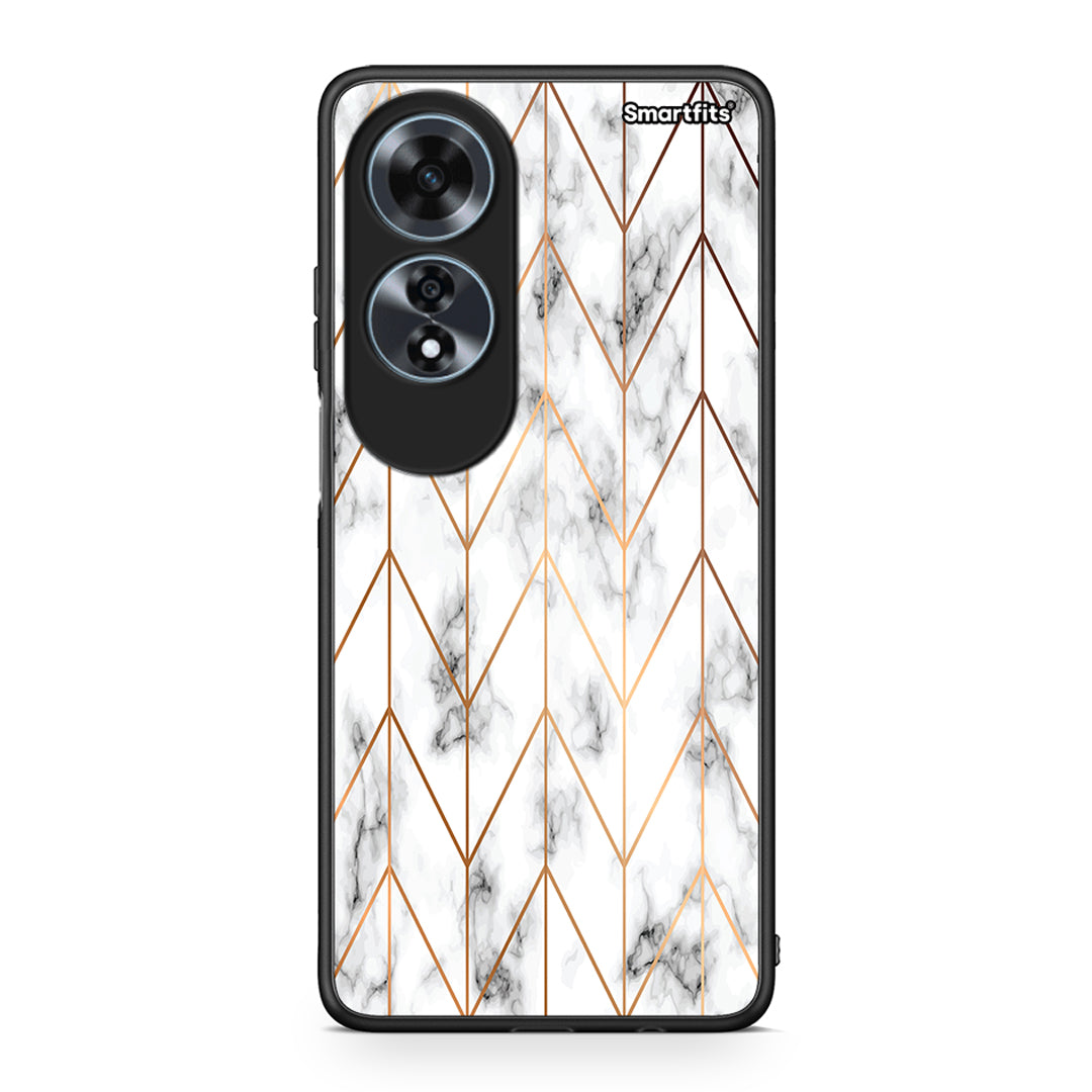 44 - Oppo A60 4G Gold Geometric Marble case, cover, bumper