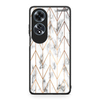 Thumbnail for 44 - Oppo A60 4G Gold Geometric Marble case, cover, bumper