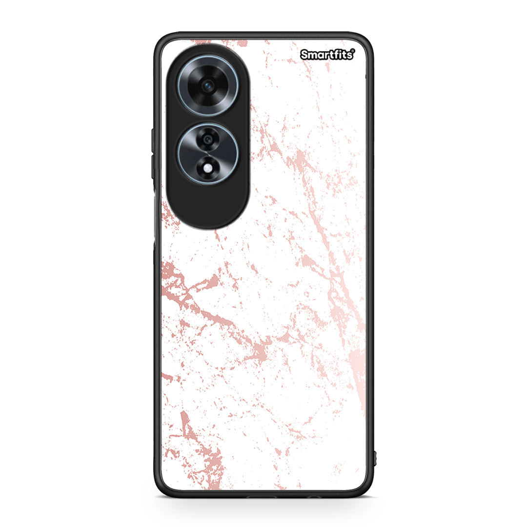 116 - Oppo A60 4G Pink Splash Marble case, cover, bumper