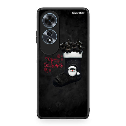 Oppo A60 4G Merry Cat Christmas θήκη από τη Smartfits με σχέδιο στο πίσω μέρος και μαύρο περίβλημα | Smartphone case with colorful back and black bezels by Smartfits