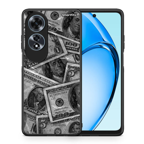 Θήκη Oppo A60 4G Money Dollars από τη Smartfits με σχέδιο στο πίσω μέρος και μαύρο περίβλημα | Oppo A60 4G Money Dollars case with colorful back and black bezels