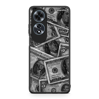 Oppo A60 4G Money Dollars θήκη από τη Smartfits με σχέδιο στο πίσω μέρος και μαύρο περίβλημα | Smartphone case with colorful back and black bezels by Smartfits