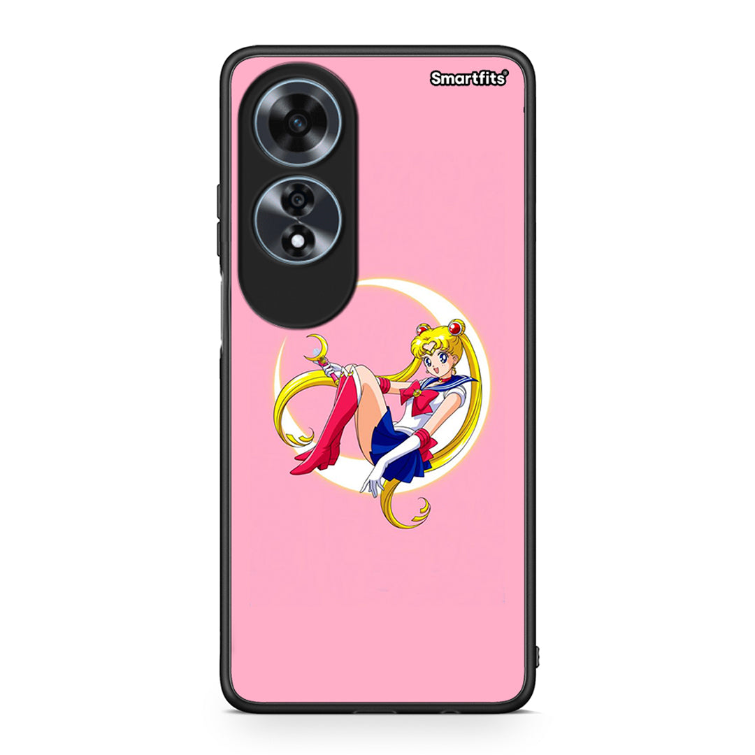 Oppo A60 4G Moon Girl θήκη από τη Smartfits με σχέδιο στο πίσω μέρος και μαύρο περίβλημα | Smartphone case with colorful back and black bezels by Smartfits