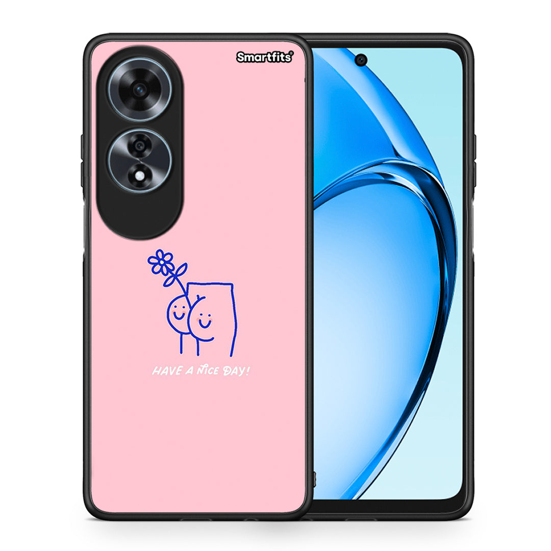 Θήκη Oppo A60 4G Nice Day από τη Smartfits με σχέδιο στο πίσω μέρος και μαύρο περίβλημα | Oppo A60 4G Nice Day case with colorful back and black bezels