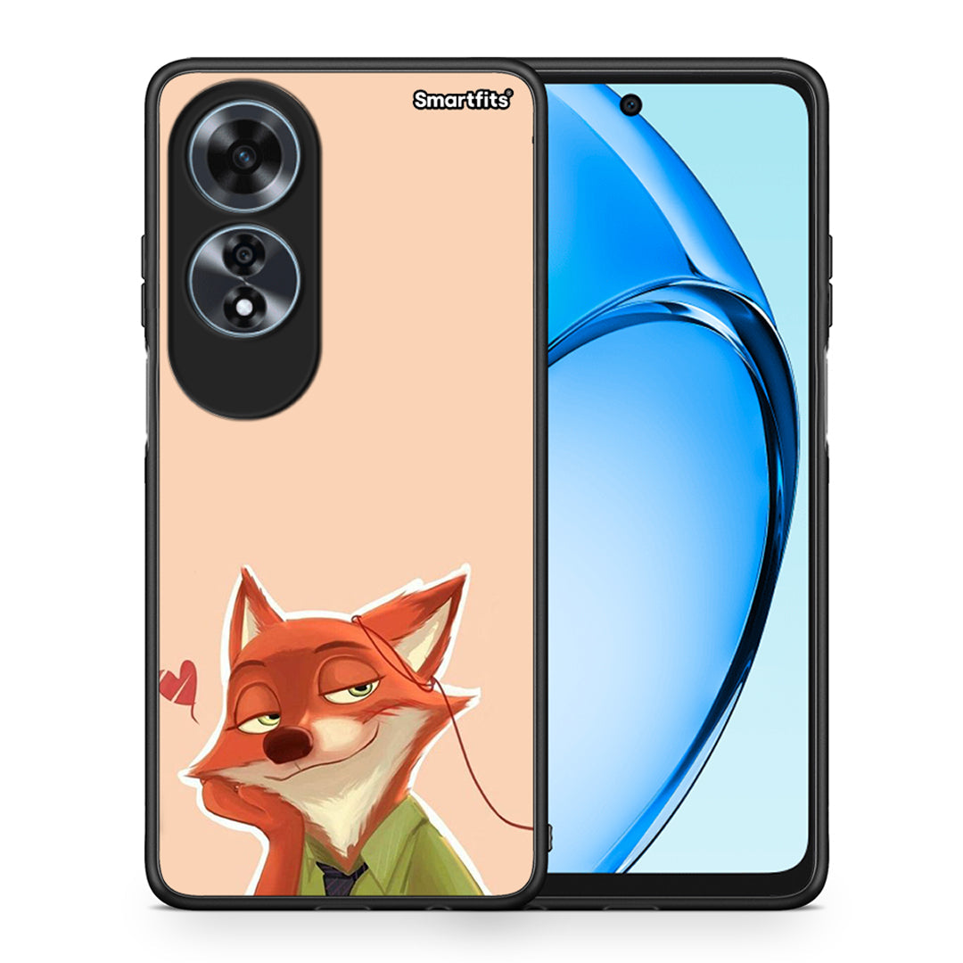 Θήκη Oppo A60 4G Nick Wilde And Judy Hopps Love 1 από τη Smartfits με σχέδιο στο πίσω μέρος και μαύρο περίβλημα | Oppo A60 4G Nick Wilde And Judy Hopps Love 1 case with colorful back and black bezels