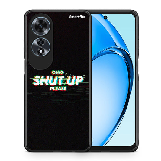 Θήκη Oppo A60 4G OMG ShutUp από τη Smartfits με σχέδιο στο πίσω μέρος και μαύρο περίβλημα | Oppo A60 4G OMG ShutUp case with colorful back and black bezels