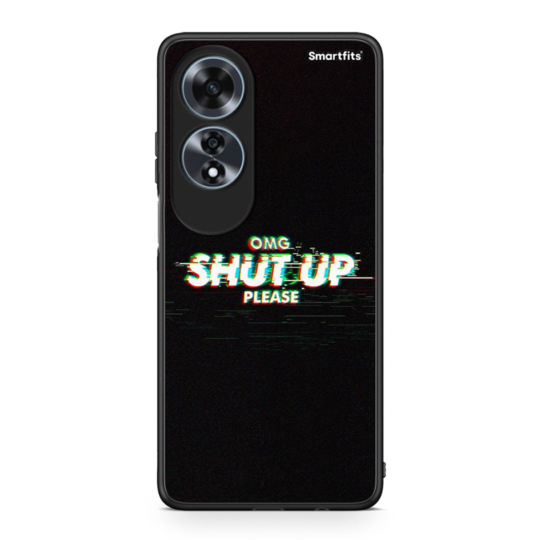 Oppo A60 4G OMG ShutUp θήκη από τη Smartfits με σχέδιο στο πίσω μέρος και μαύρο περίβλημα | Smartphone case with colorful back and black bezels by Smartfits