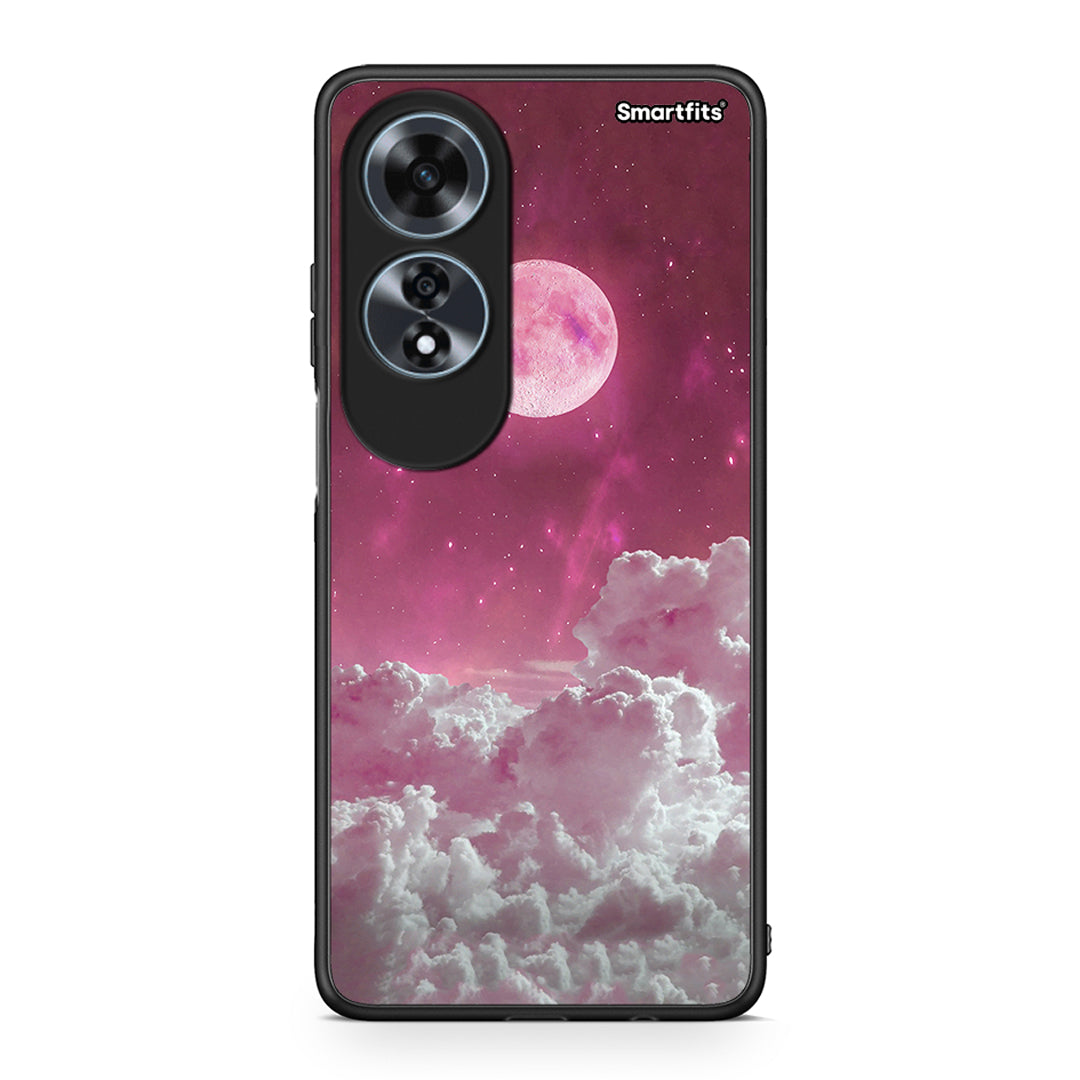 Oppo A60 4G Pink Moon Θήκη από τη Smartfits με σχέδιο στο πίσω μέρος και μαύρο περίβλημα | Smartphone case with colorful back and black bezels by Smartfits