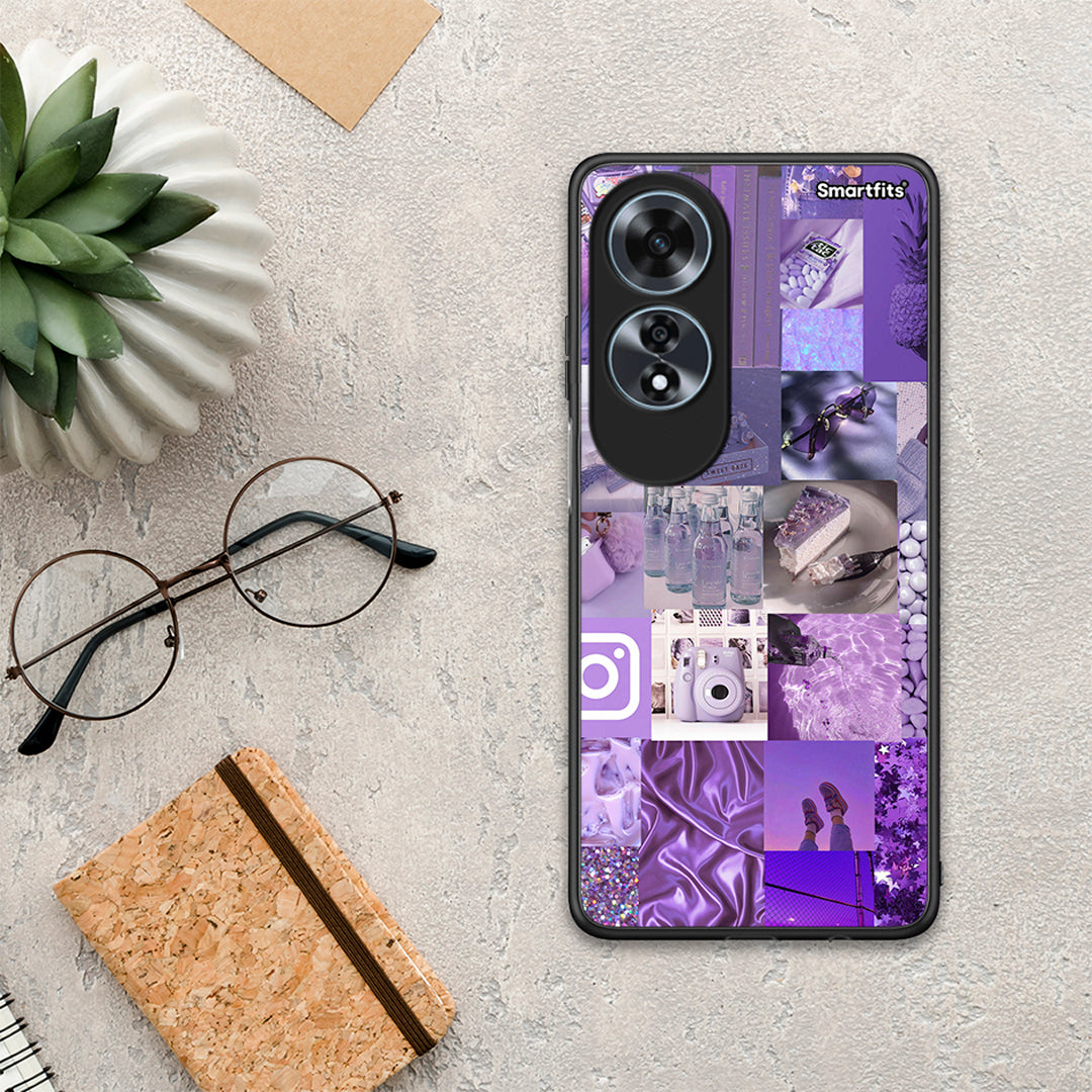 Purple Aesthetic Collage - Oppo A60 4G θήκη