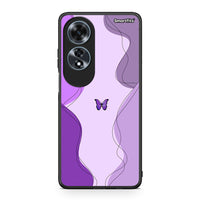 Thumbnail for Oppo A60 4G Purple Mariposa Θήκη Αγίου Βαλεντίνου από τη Smartfits με σχέδιο στο πίσω μέρος και μαύρο περίβλημα | Smartphone case with colorful back and black bezels by Smartfits