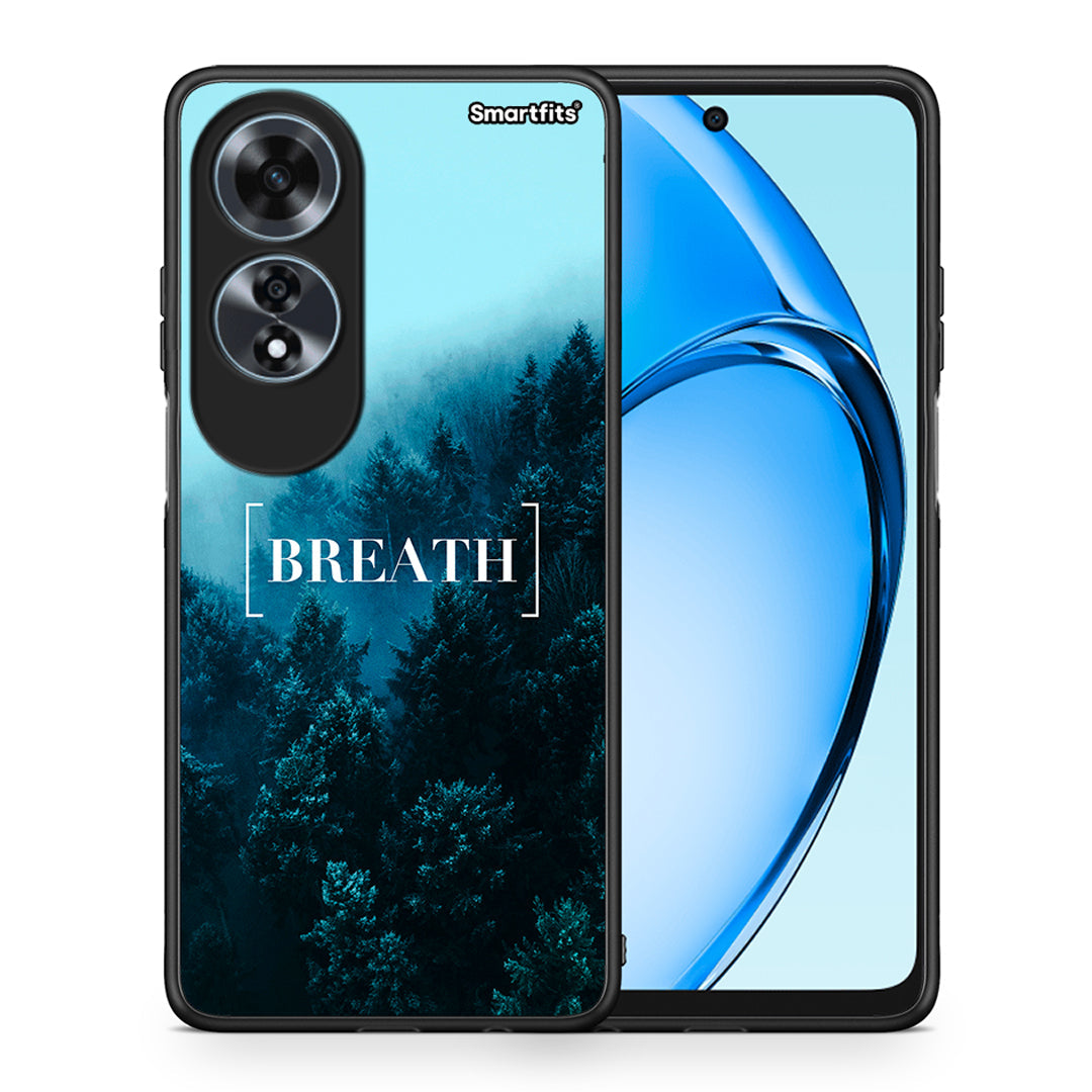 Θήκη Oppo A60 4G Breath Quote από τη Smartfits με σχέδιο στο πίσω μέρος και μαύρο περίβλημα | Oppo A60 4G Breath Quote case with colorful back and black bezels