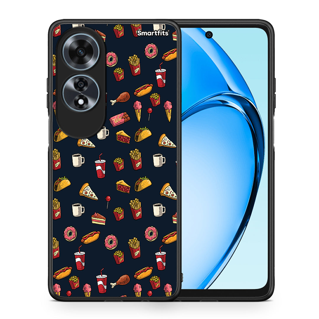 Θήκη Oppo A60 4G Hungry Random από τη Smartfits με σχέδιο στο πίσω μέρος και μαύρο περίβλημα | Oppo A60 4G Hungry Random case with colorful back and black bezels