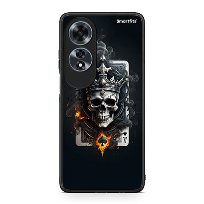 Oppo A60 4G Skull King Ace θήκη από τη Smartfits με σχέδιο στο πίσω μέρος και μαύρο περίβλημα | Smartphone case with colorful back and black bezels by Smartfits
