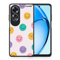 Thumbnail for Θήκη Oppo A60 4G Smiley Faces από τη Smartfits με σχέδιο στο πίσω μέρος και μαύρο περίβλημα | Oppo A60 4G Smiley Faces case with colorful back and black bezels