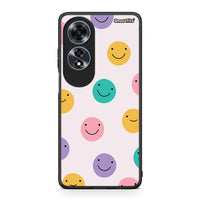 Thumbnail for Oppo A60 4G Smiley Faces θήκη από τη Smartfits με σχέδιο στο πίσω μέρος και μαύρο περίβλημα | Smartphone case with colorful back and black bezels by Smartfits