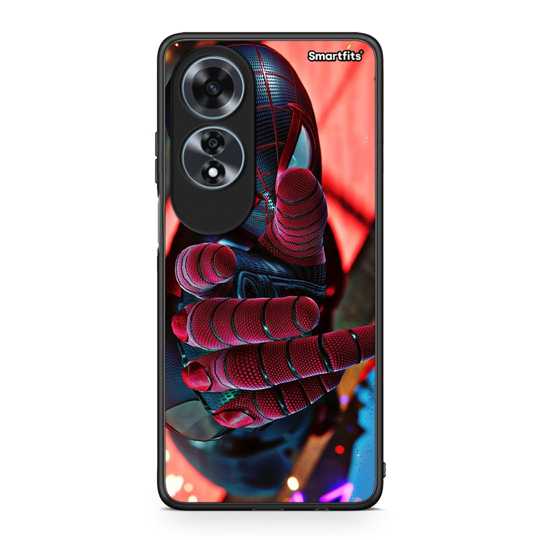 Oppo A60 4G Spider Hand Θήκη από τη Smartfits με σχέδιο στο πίσω μέρος και μαύρο περίβλημα | Smartphone case with colorful back and black bezels by Smartfits