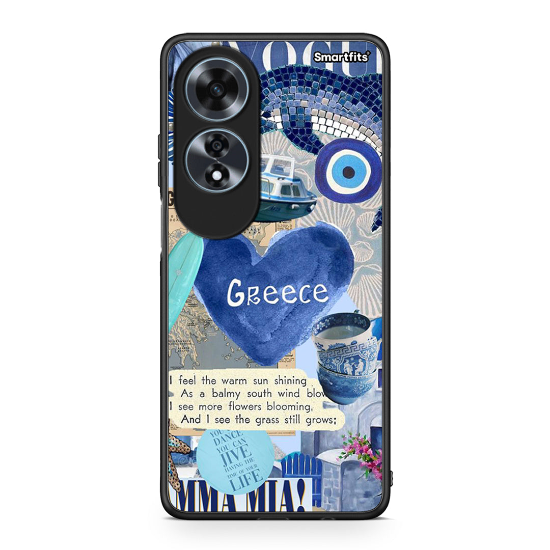 Oppo A60 4G Summer In Greece Θήκη από τη Smartfits με σχέδιο στο πίσω μέρος και μαύρο περίβλημα | Smartphone case with colorful back and black bezels by Smartfits