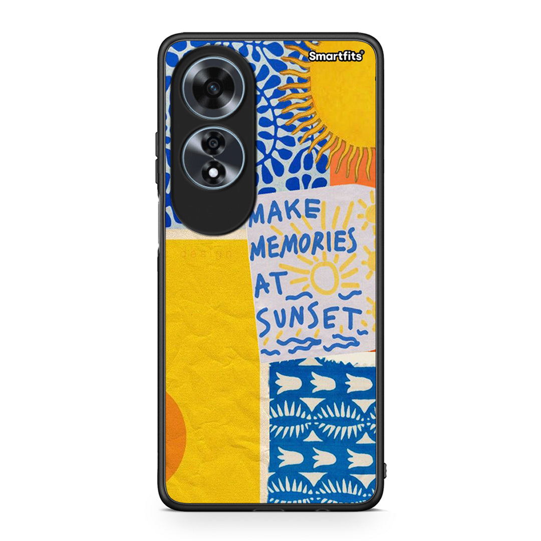 Oppo A60 4G Sunset Memories Θήκη από τη Smartfits με σχέδιο στο πίσω μέρος και μαύρο περίβλημα | Smartphone case with colorful back and black bezels by Smartfits