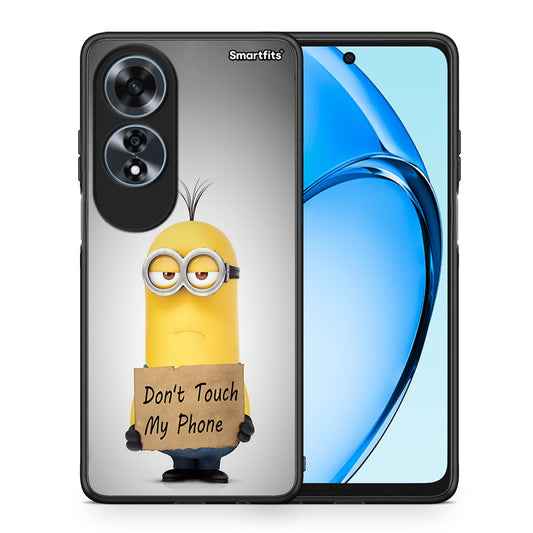 Θήκη Oppo A60 4G Minion Text από τη Smartfits με σχέδιο στο πίσω μέρος και μαύρο περίβλημα | Oppo A60 4G Minion Text case with colorful back and black bezels