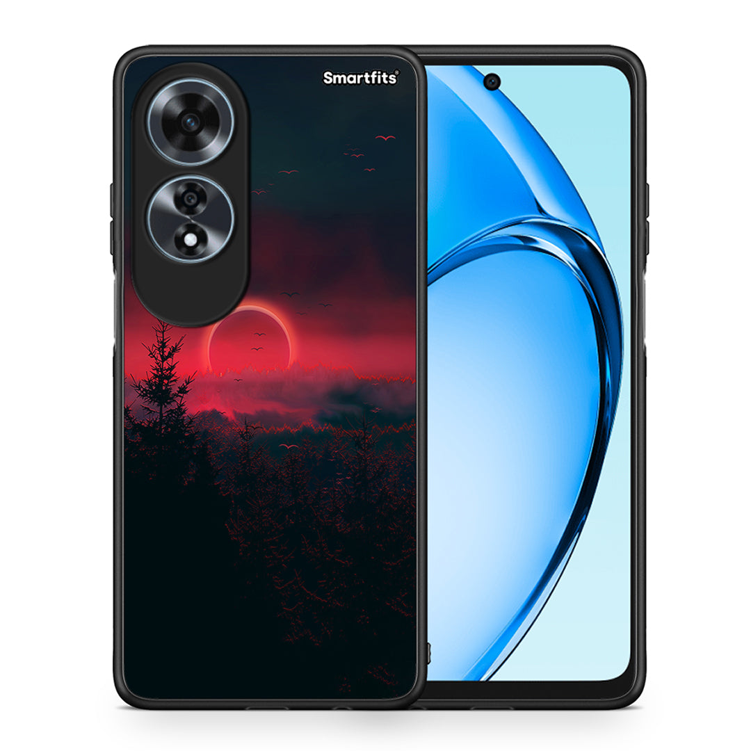 Θήκη Oppo A60 4G Sunset Tropic από τη Smartfits με σχέδιο στο πίσω μέρος και μαύρο περίβλημα | Oppo A60 4G Sunset Tropic case with colorful back and black bezels