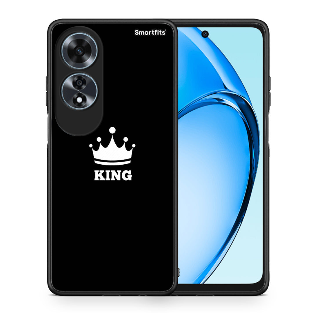 Θήκη Oppo A60 4G King Valentine από τη Smartfits με σχέδιο στο πίσω μέρος και μαύρο περίβλημα | Oppo A60 4G King Valentine case with colorful back and black bezels