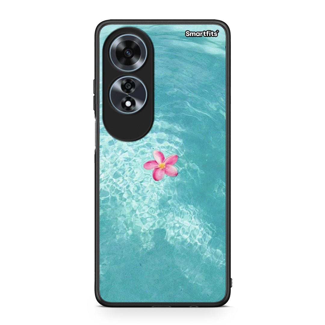Oppo A60 4G Water Flower Θήκη από τη Smartfits με σχέδιο στο πίσω μέρος και μαύρο περίβλημα | Smartphone case with colorful back and black bezels by Smartfits