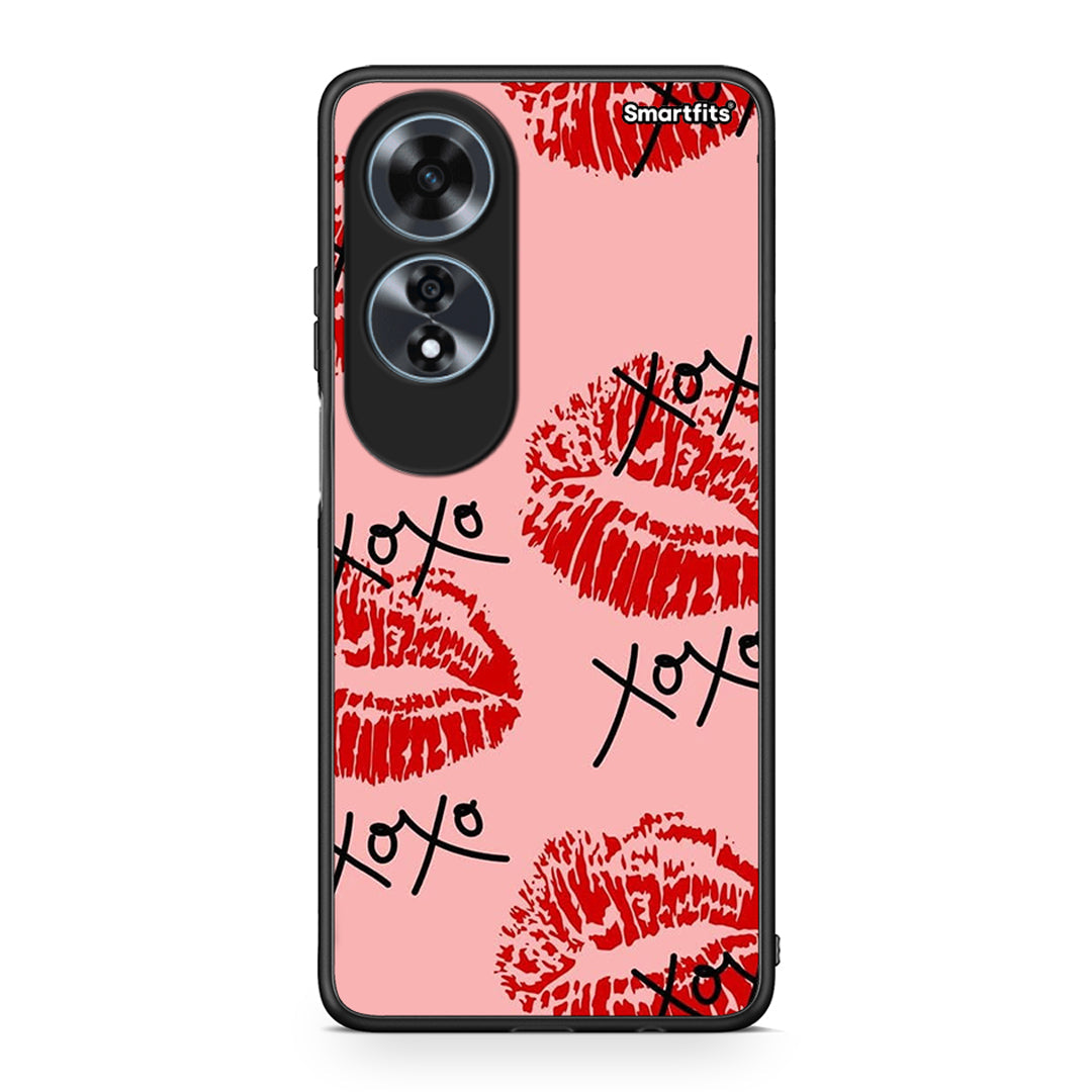 Oppo A60 4G XOXO Lips θήκη από τη Smartfits με σχέδιο στο πίσω μέρος και μαύρο περίβλημα | Smartphone case with colorful back and black bezels by Smartfits