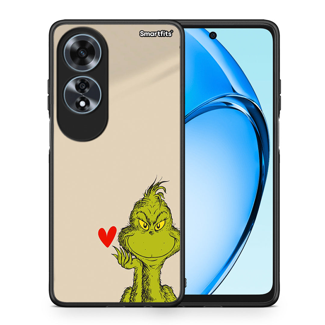 Θήκη Oppo A60 4G Xmas Grinch από τη Smartfits με σχέδιο στο πίσω μέρος και μαύρο περίβλημα | Oppo A60 4G Xmas Grinch case with colorful back and black bezels