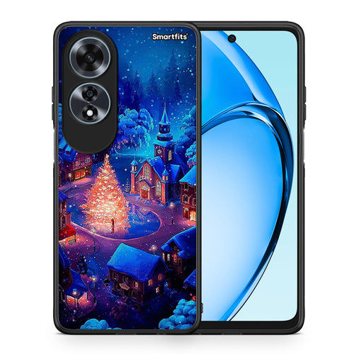 Θήκη Oppo A60 4G Xmas Village από τη Smartfits με σχέδιο στο πίσω μέρος και μαύρο περίβλημα | Oppo A60 4G Xmas Village case with colorful back and black bezels